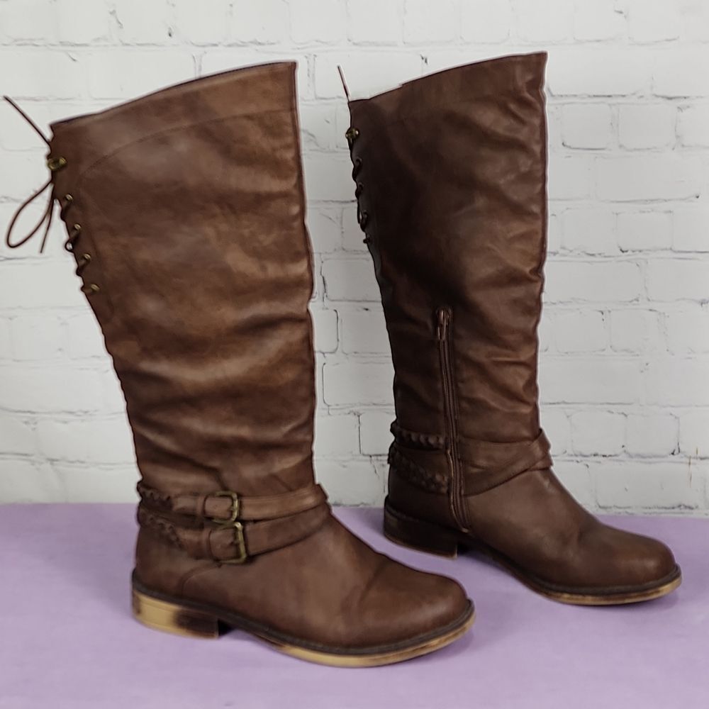 XoXo Women's Marilia Brown Western Riding Boots
